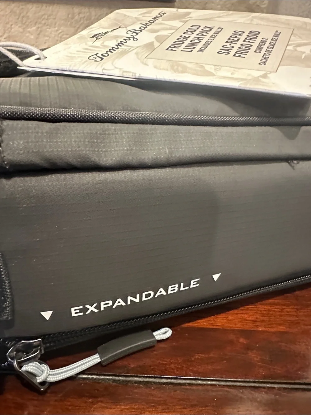 Tommy Bahama Black and Gray Insulated Lunch Cooler